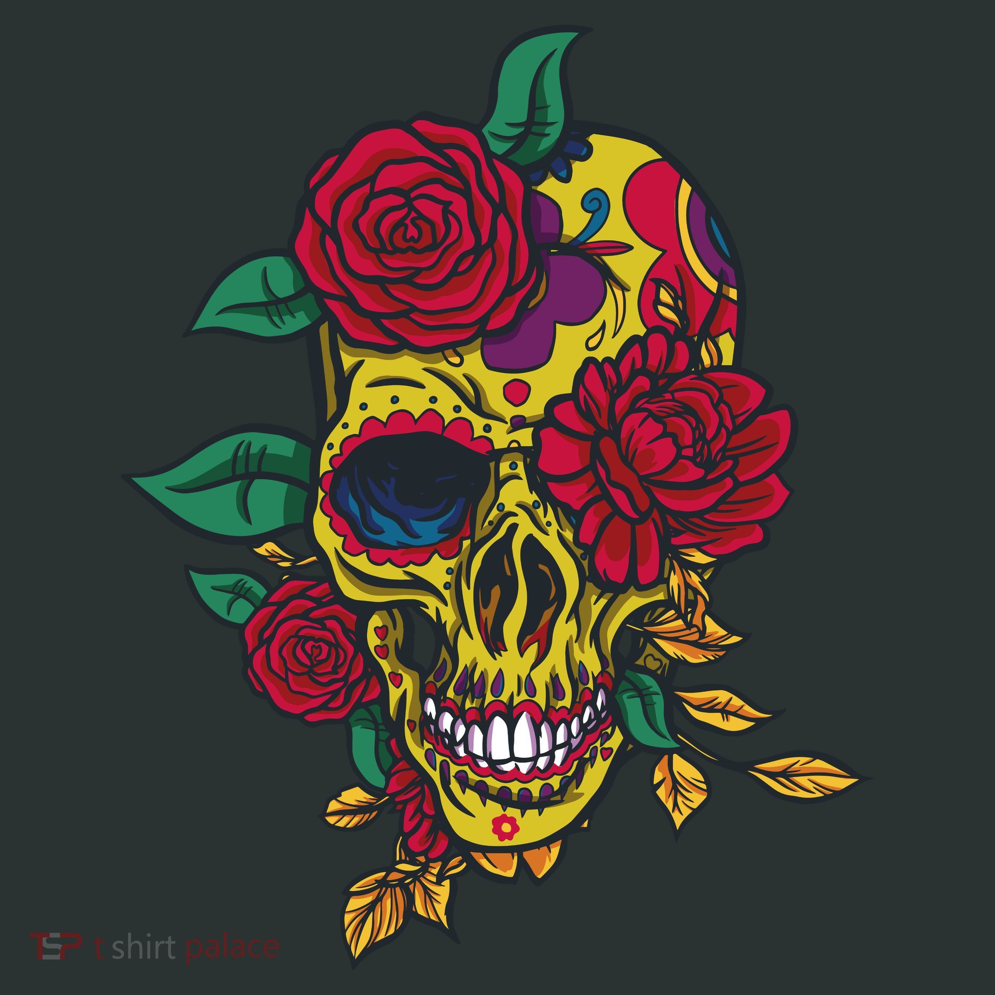 Day Of The Dead Rose Skull Kids Sweatshirt