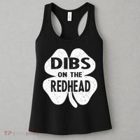 Dibs On The Redhead St PattyS Day Funny PatrickS Day Women's Tank Top thumb 3