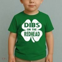 Dibs On The Redhead St PattyS Day Funny PatrickS Day Toddler T-Shirt thumb 2