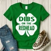 Dibs On The Redhead St PattyS Day Funny PatrickS Day Women's T-Shirt thumb 3