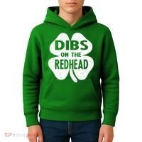 Dibs On The Redhead St PattyS Day Funny PatrickS Day Kids Hoodie thumb 4