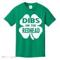 Dibs On The Redhead St PattyS Day Funny PatrickS Day Kids T-Shirt thumb 0