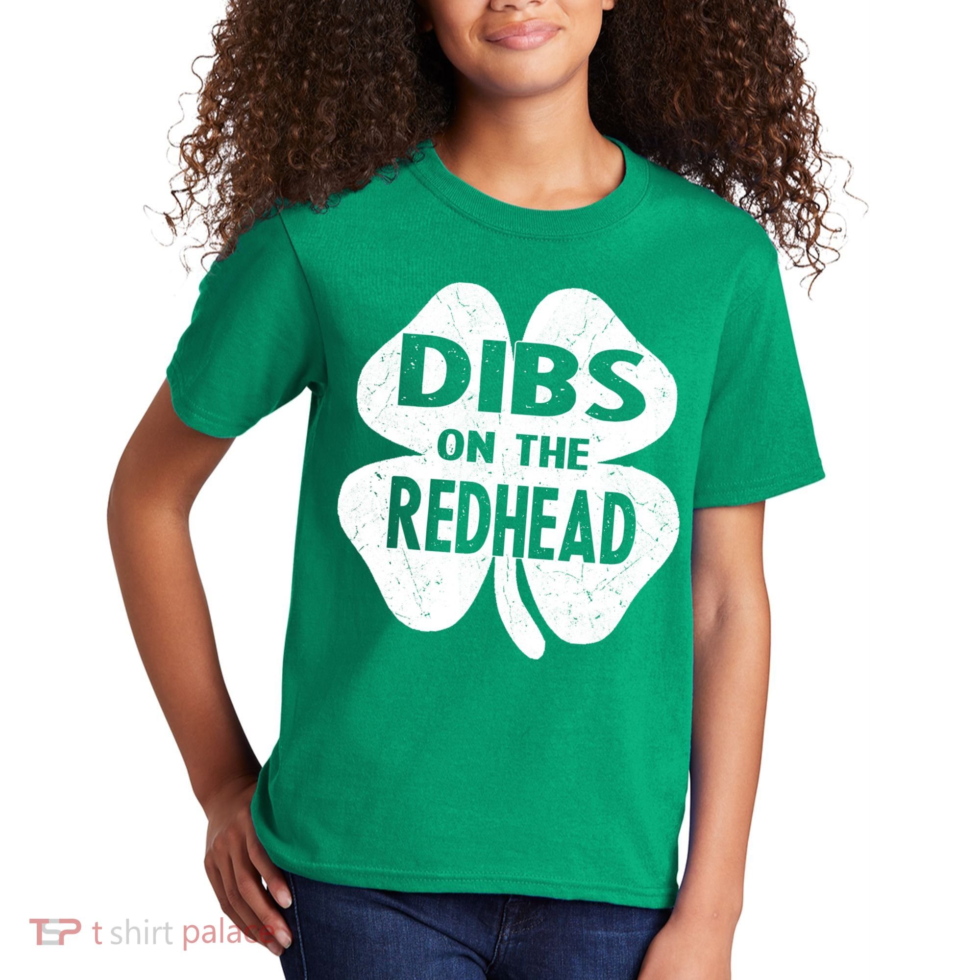 Dibs On The Redhead St PattyS Day Funny PatrickS Day Kids T-Shirt