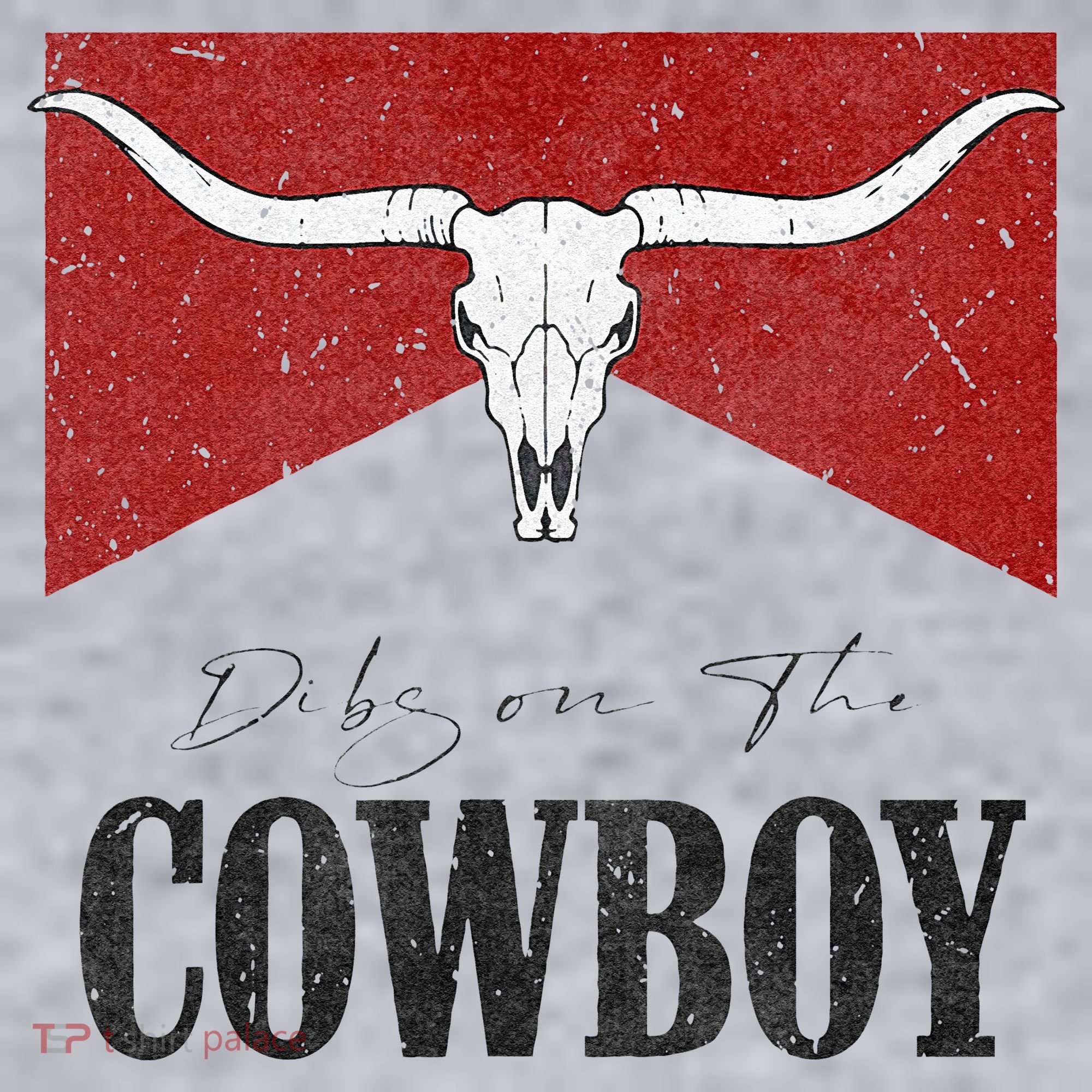 Dibs On The Cowboy Retro Bull Skull Western Country Southern Women's Sweatshirt