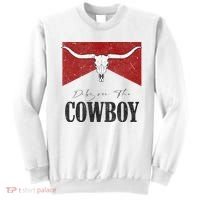 Dibs On The Cowboy Retro Bull Skull Western Country Southern Sweatshirt thumb 0