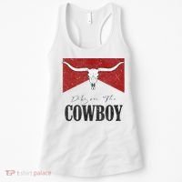 Dibs On The Cowboy Retro Bull Skull Western Country Southern Women's Tank Top thumb 0