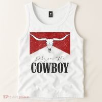 Dibs On The Cowboy Retro Bull Skull Western Country Southern Tank Top thumb 2