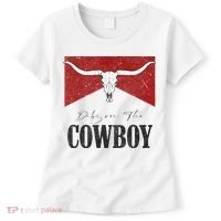 Dibs On The Cowboy Retro Bull Skull Western Country Southern Women's T-Shirt thumb 0
