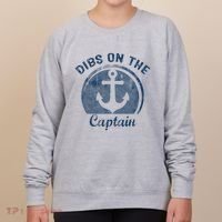 Dibs On The Captain Funny Boating Boat Lover Women's Sweatshirt thumb 0