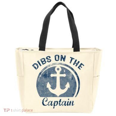 Dibs On The Captain Funny Boating Boat Lover Tote Bag