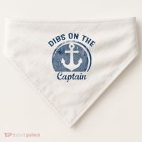 Dibs On The Captain Funny Boating Boat Lover USA-Made Doggie Bandana thumb 0