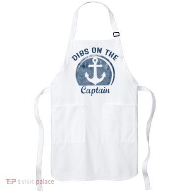 Dibs On The Captain Funny Boating Boat Lover Apron
