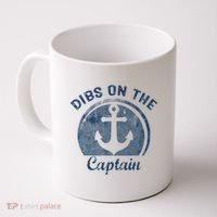 Dibs On The Captain Funny Boating Boat Lover Coffee Mug thumb 0