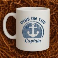 Dibs On The Captain Funny Boating Boat Lover Coffee Mug thumb 2