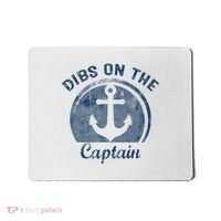 Dibs On The Captain Funny Boating Boat Lover Mousepad thumb 0
