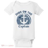 Dibs On The Captain Funny Boating Boat Lover Baby Bodysuit thumb 0