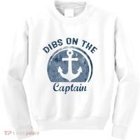 Dibs On The Captain Funny Boating Boat Lover Kids Sweatshirt thumb 0