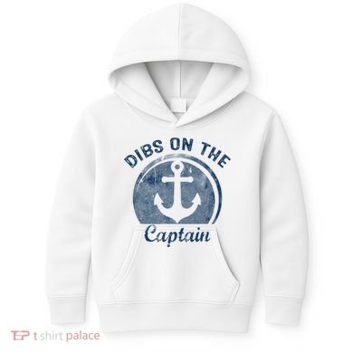 Dibs On The Captain Funny Boating Boat Lover Kids Hoodie