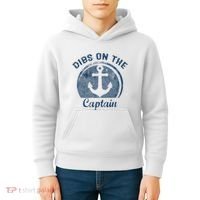 Dibs On The Captain Funny Boating Boat Lover Kids Hoodie thumb 4
