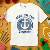 Dibs On The Captain Funny Boating Boat Lover Kids T-Shirt thumb 3