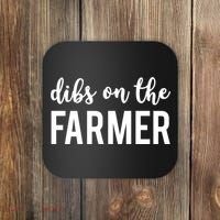 Dibs On The Farmer Funny Farmer's Wife Gift Coaster thumb 0