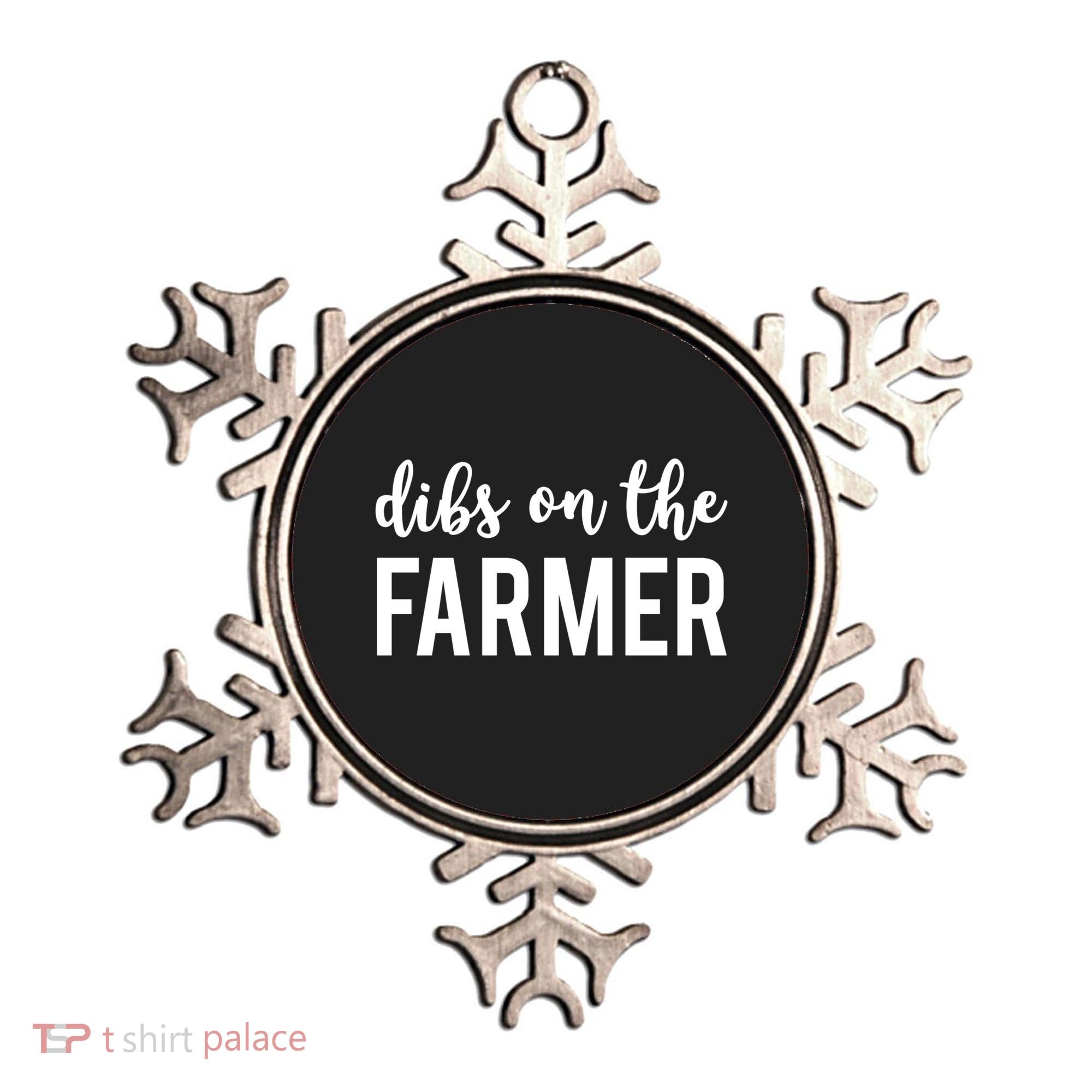 Dibs On The Farmer Funny Farmer's Wife Gift Ornament