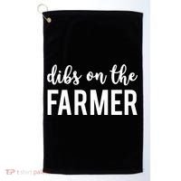 Dibs On The Farmer Funny Farmer's Wife Gift Golf Towel thumb 0