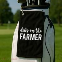 Dibs On The Farmer Funny Farmer's Wife Gift Golf Towel thumb 2