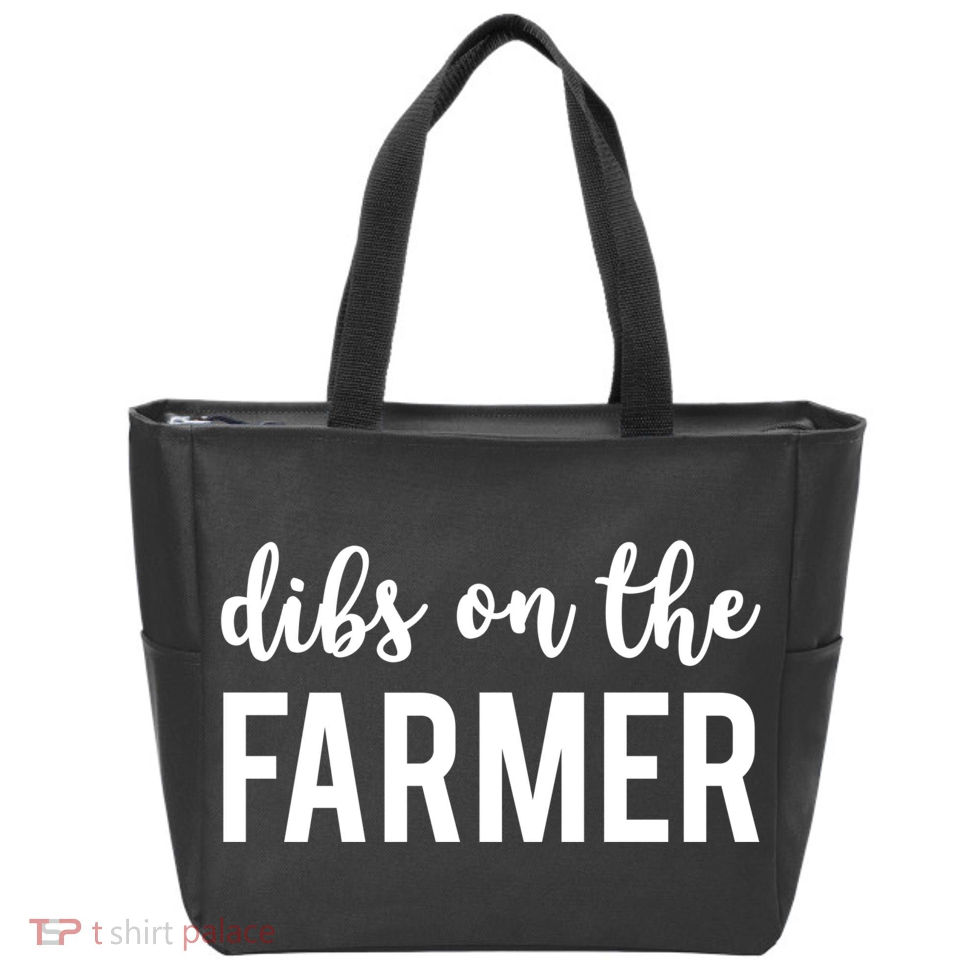 Dibs On The Farmer Funny Farmer's Wife Gift Tote Bag