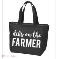 Dibs On The Farmer Funny Farmer's Wife Gift Tote Bag thumb 3