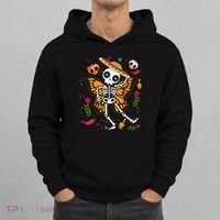 Day of the Dead Sugar Skull Skeleton Monarch Butterfly Hoodie thumb 0