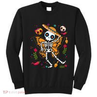 Day of the Dead Sugar Skull Skeleton Monarch Butterfly Sweatshirt thumb 0