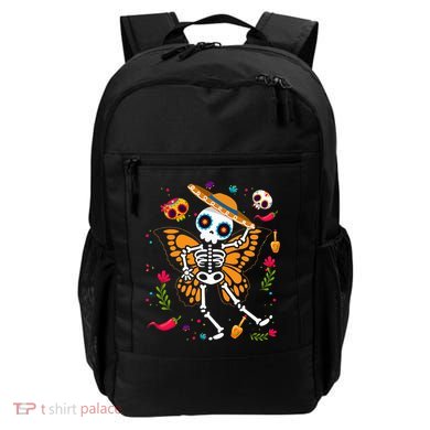 Day of the Dead Sugar Skull Skeleton Monarch Butterfly Backpack