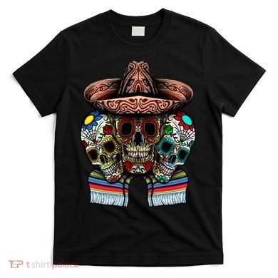 Day Of The Dead Tri Sugar Skulls T-Shirt