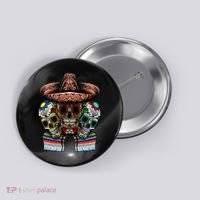 Day Of The Dead Tri Sugar Skulls Button thumb 0