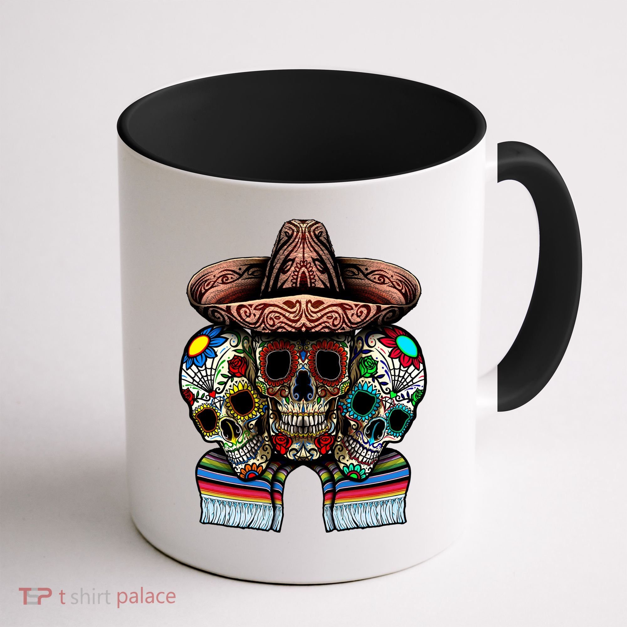 Day Of The Dead Tri Sugar Skulls Coffee Mug