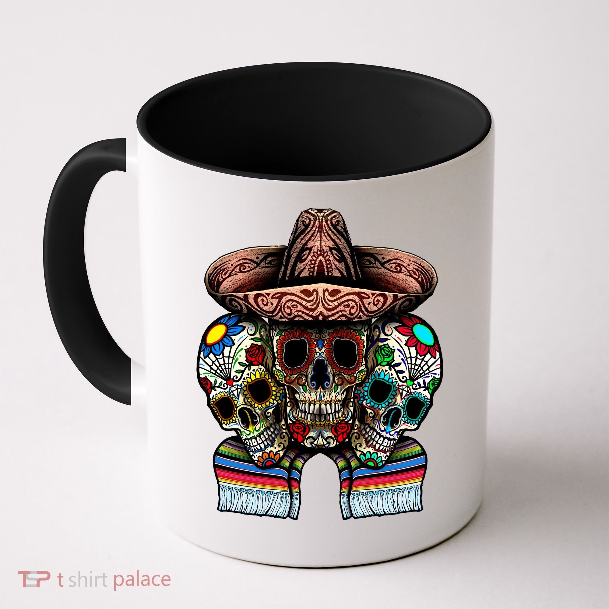 Day Of The Dead Tri Sugar Skulls Coffee Mug