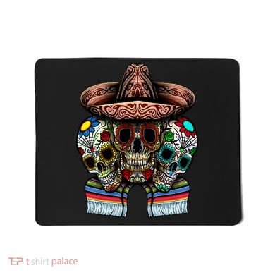 Day Of The Dead Tri Sugar Skulls Mousepad