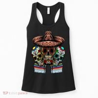 Day Of The Dead Tri Sugar Skulls Women's Tank Top thumb 0