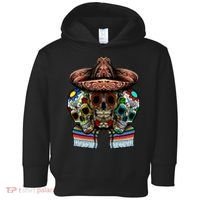 Day Of The Dead Tri Sugar Skulls Toddler Hoodie thumb 0