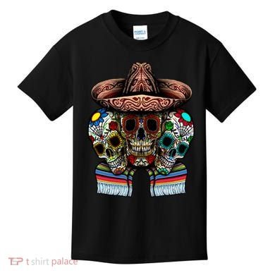 Day Of The Dead Tri Sugar Skulls Kids T-Shirt
