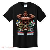 Day Of The Dead Tri Sugar Skulls Kids T-Shirt thumb 0