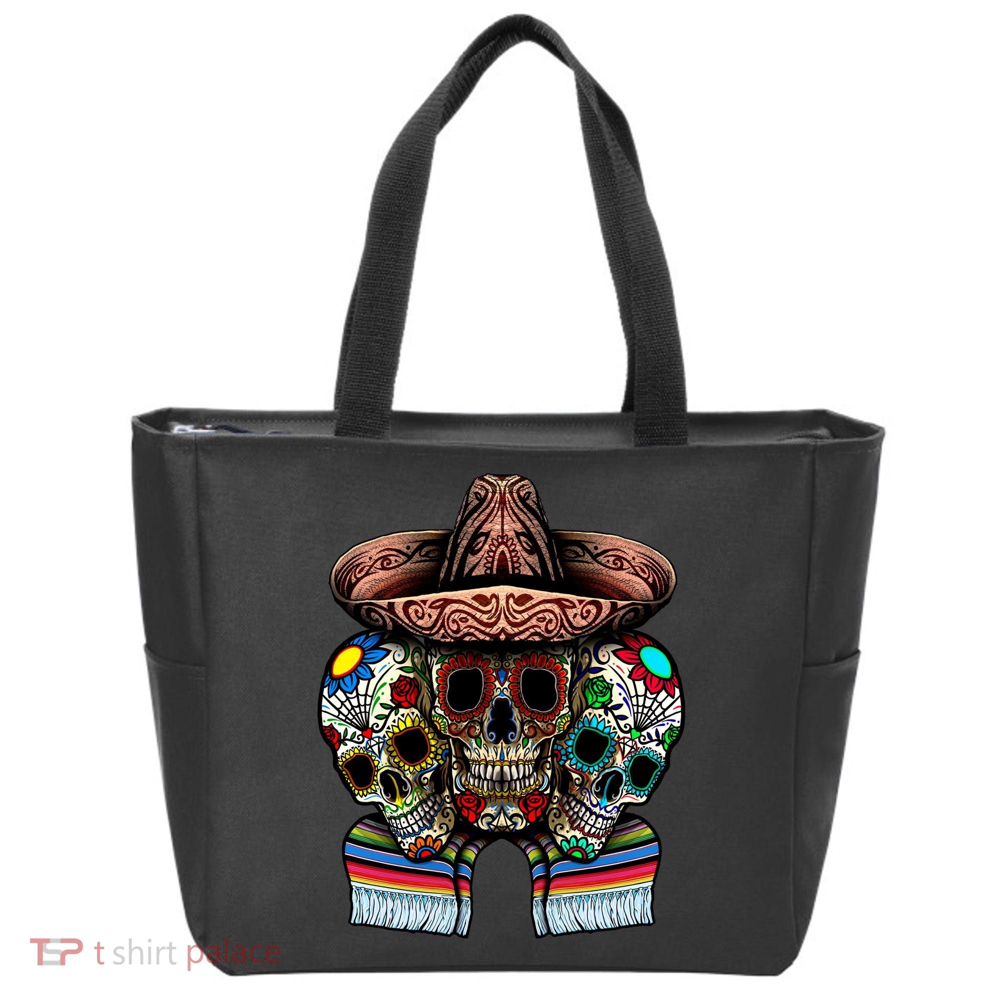 Day Of The Dead Tri Sugar Skulls Tote Bag