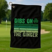 Dibs On The Ginger St PatrickS Shamrock Women Golf Towel thumb 1