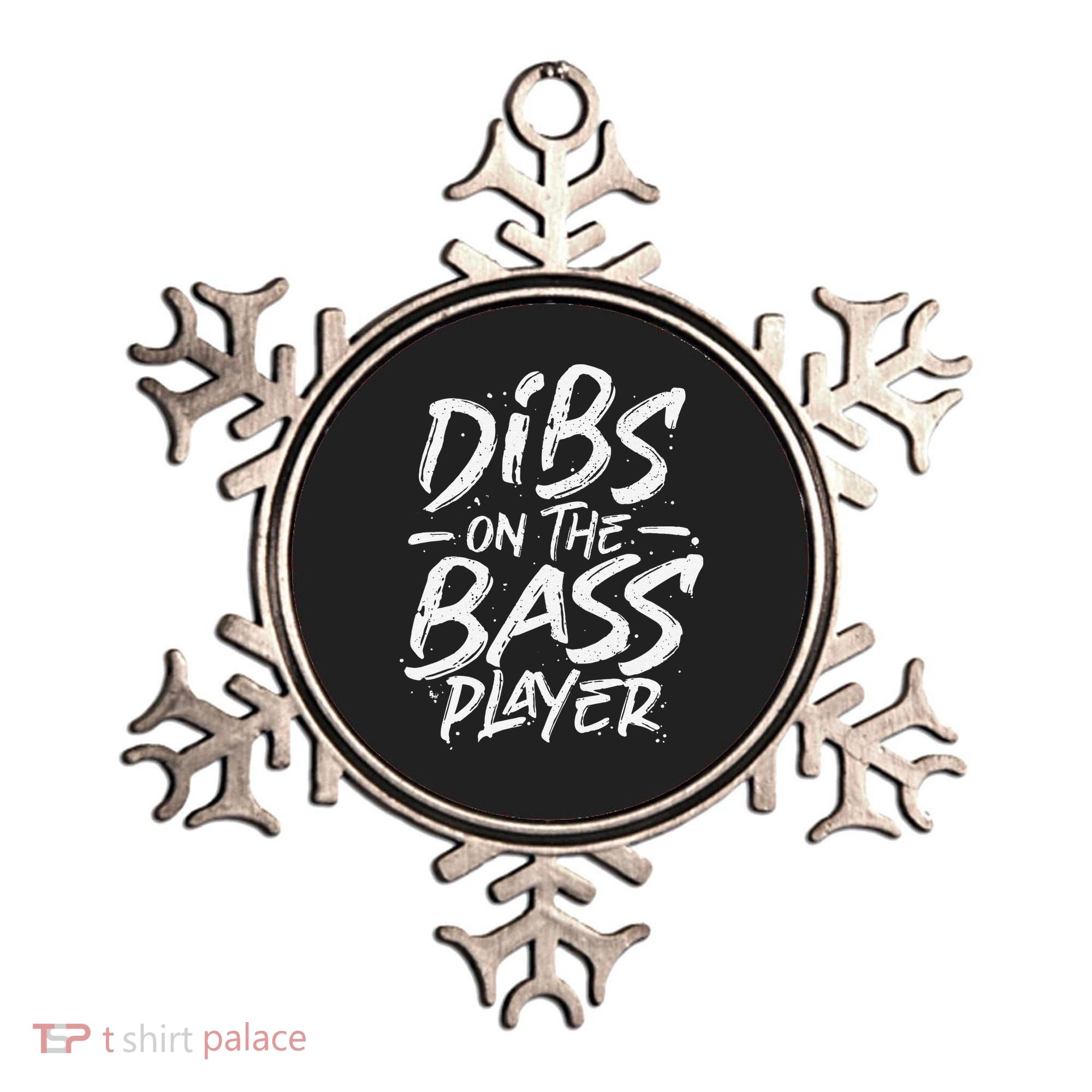 Dibs On The Bass Player Guitar funny Musician Ornament