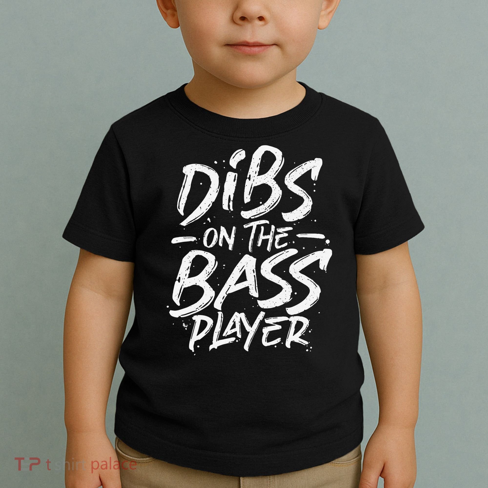 Dibs On The Bass Player Guitar funny Musician Toddler T-Shirt