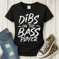 Dibs On The Bass Player Guitar funny Musician Women's T-Shirt thumb 3