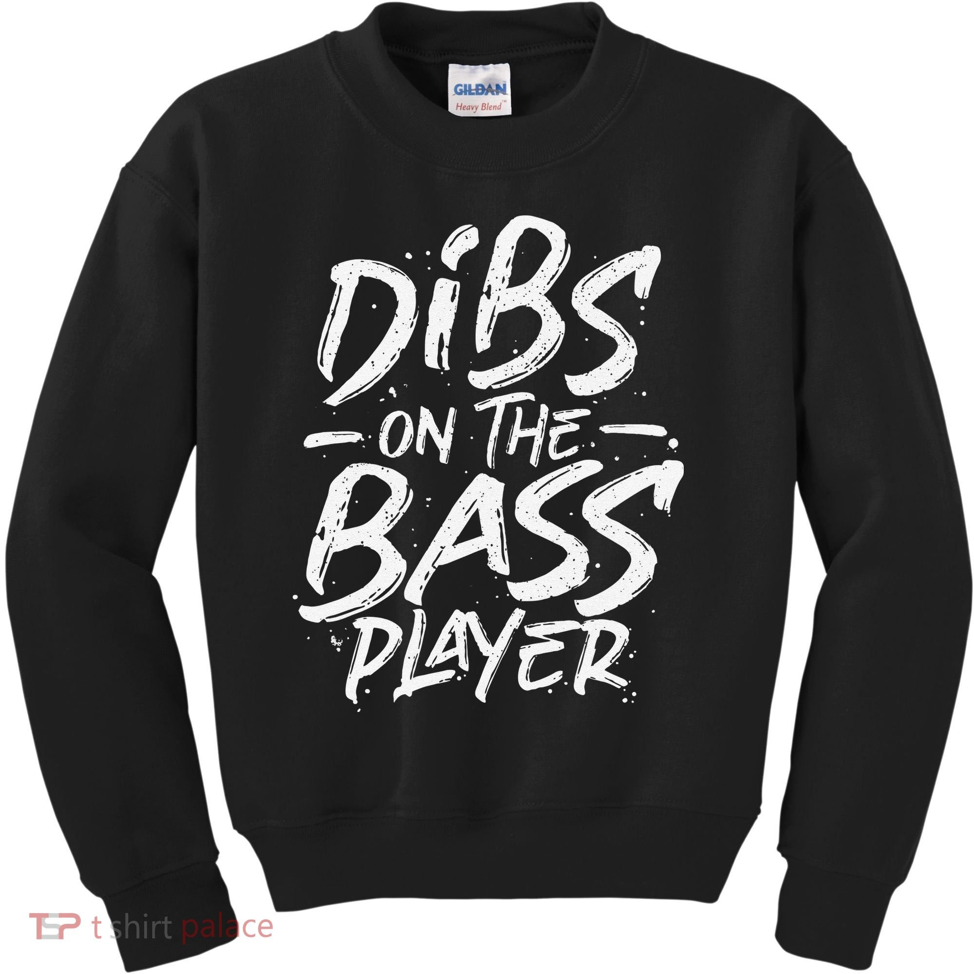 Dibs On The Bass Player Guitar funny Musician Kids Sweatshirt