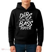 Dibs On The Bass Player Guitar funny Musician Kids Hoodie thumb 4