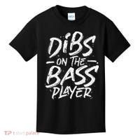 Dibs On The Bass Player Guitar funny Musician Kids T-Shirt thumb 0